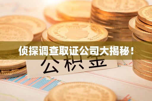 福清侦探调查取证公司大揭秘！
