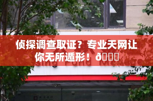 福清侦探调查取证？专业天网让你无所遁形！😎