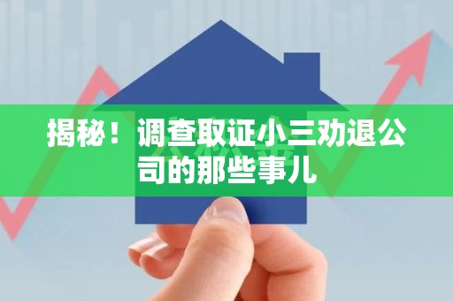 福清揭秘！调查取证小三劝退公司的那些事儿