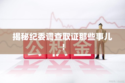 福清揭秘纪委调查取证那些事儿！